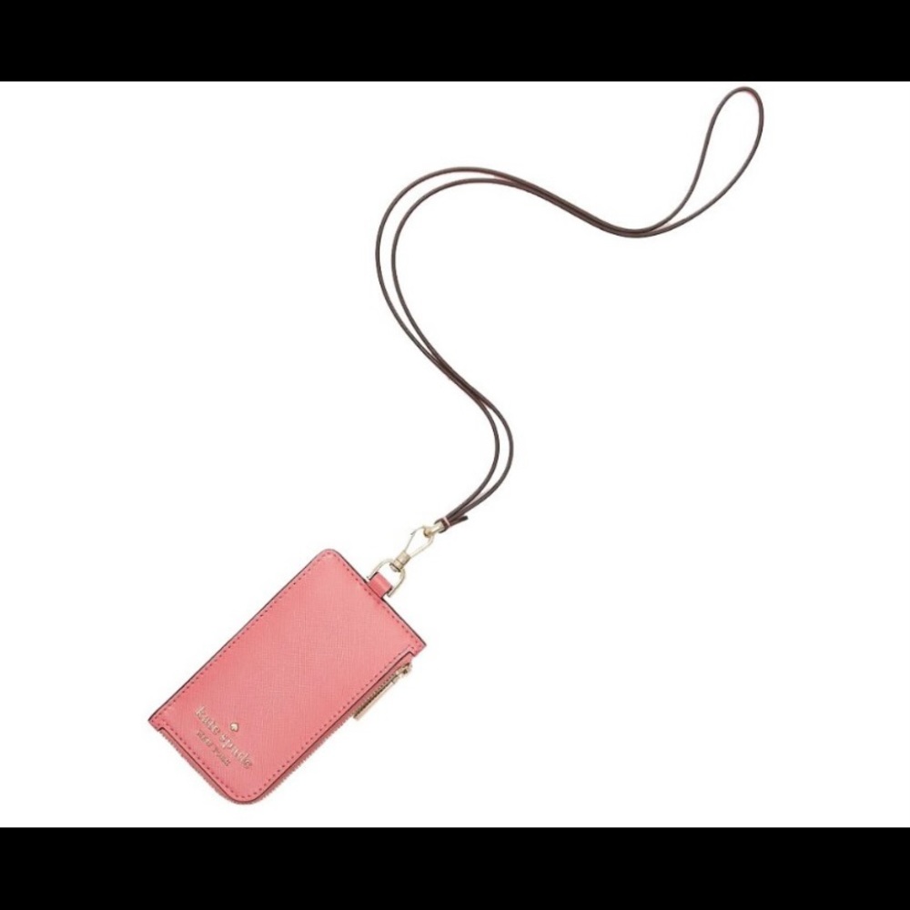 Kate Spade Staci Lanyard in Saffiano Leather color Chalk Pink (Baby Pink). NWT - Picture 13 of 14